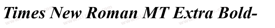 Times New Roman MT Extra Bold字体转换